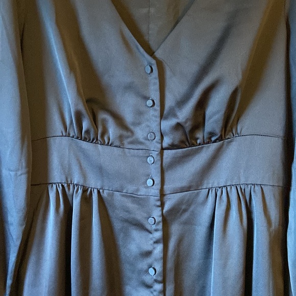 J Crew Midi Bottom Down Navy Blue Dress. Size 8 - Picture 10 of 16